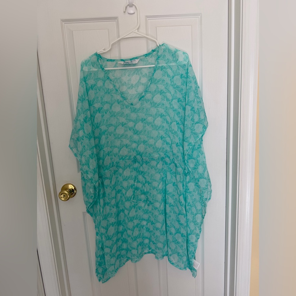 Chic Turquoise Swim Cover-Up